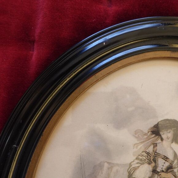 Leroy Imp Paris Oval Framed Print La Mode Illustree Bureaux Du Journal - Picture 2 of 15